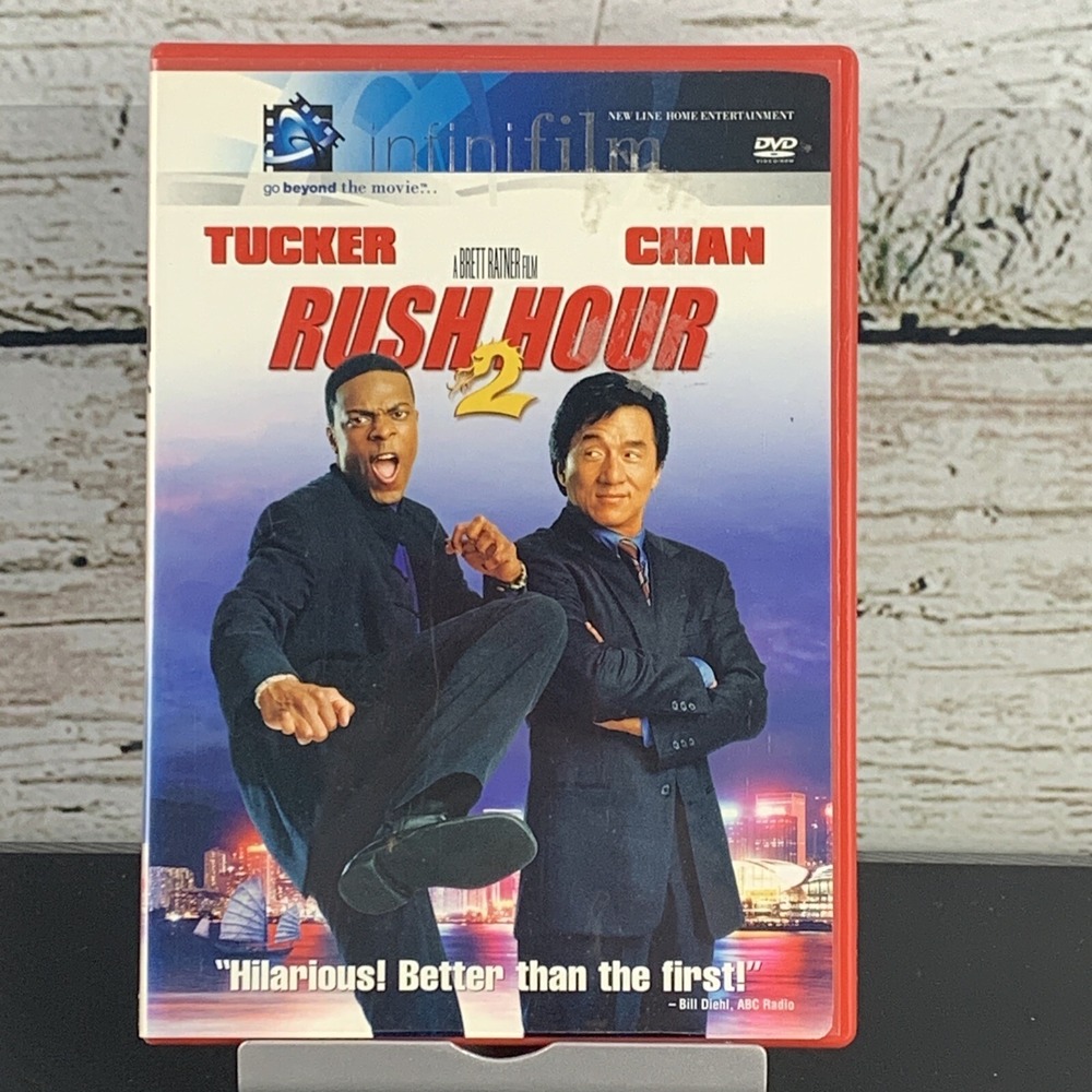 Rush Hour 2 (DVD 2001 New Line) Chris Tucker Jackie Chan Action Comedy‎